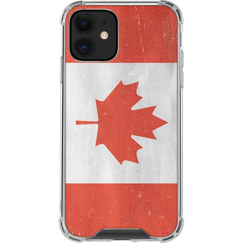 Canada Flag Distressed iPhone 12 Mini Clear Case